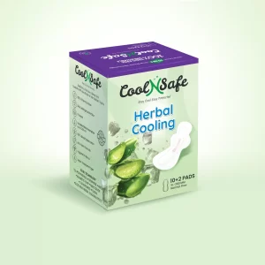 Cool N Safe XL Herbal Cooling Sanitary Napkins – 280mm (Regular Flow, Day Use)